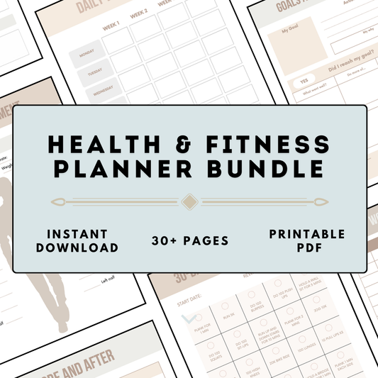 Health & Fitness Planner Bundle